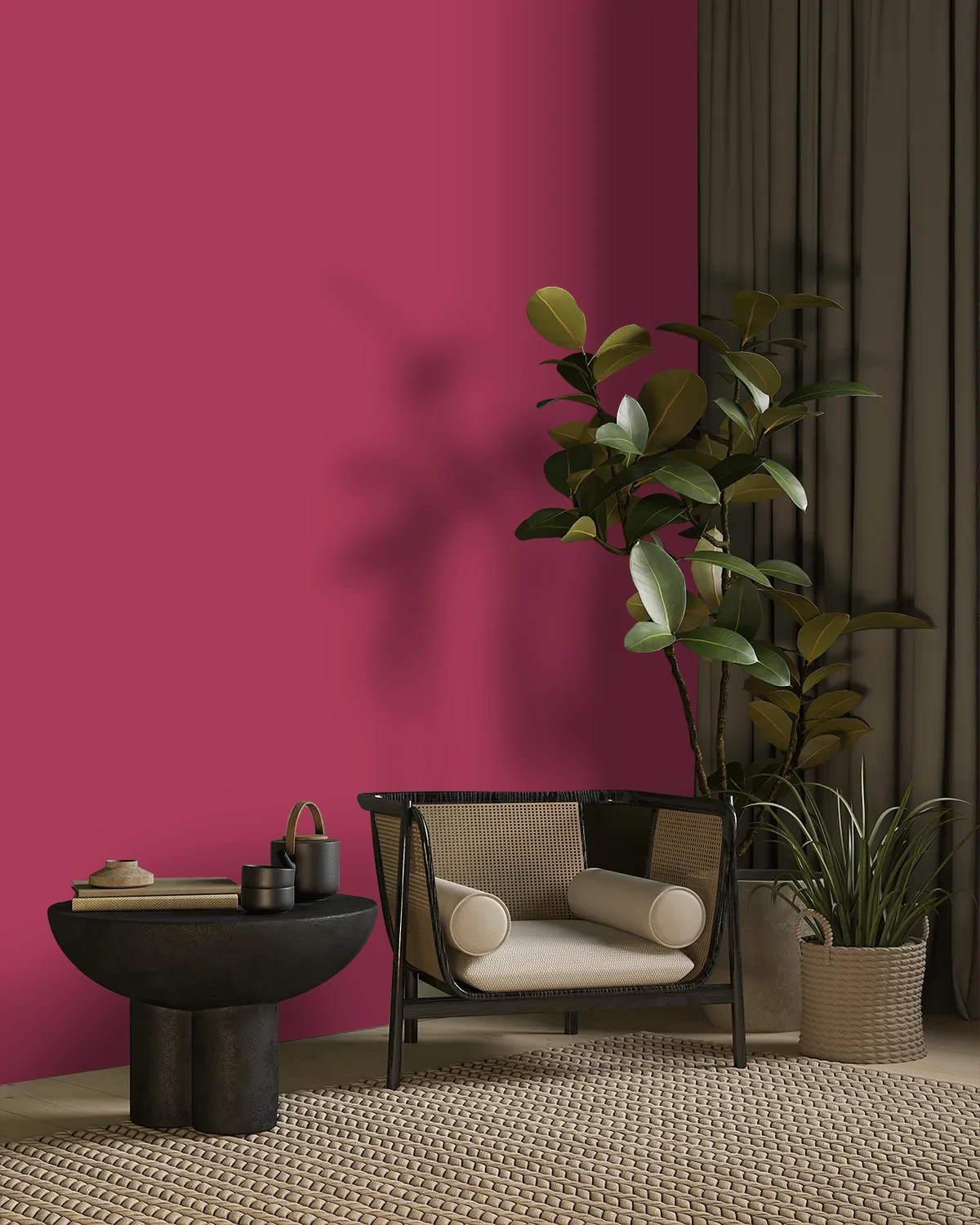 Nippon Paint's ROYAL FLUSH color on a beautifully decorated wall.