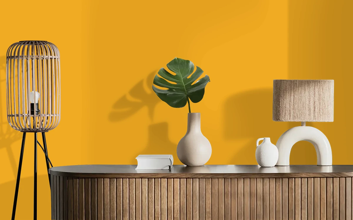 Nippon Paint's ROYAL PAVILION color on different wall surfaces.