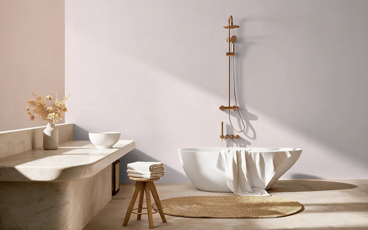 Nippon Paint's RUBY BLAZE color on different wall surfaces.