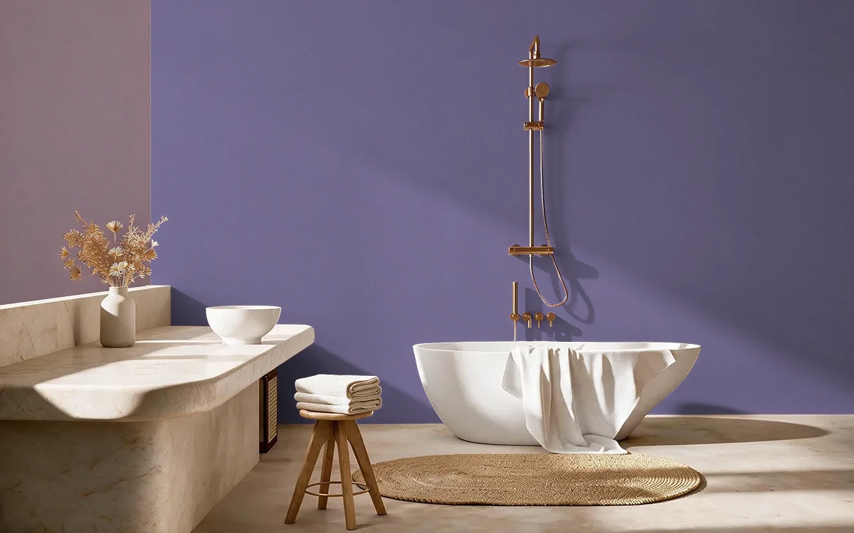 Nippon Paint's RULING ROYALTY color on different wall surfaces.