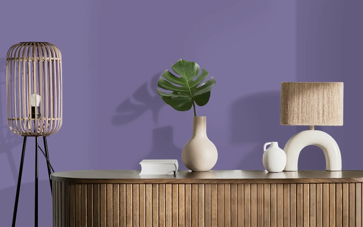 Nippon Paint's RULING ROYALTY color on different wall surfaces.