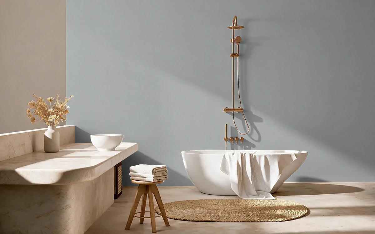 Nippon Paint's RUSH HOUR color on different wall surfaces.