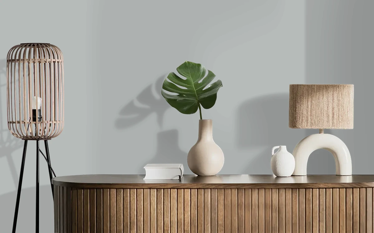 Nippon Paint's RUSH HOUR color on different wall surfaces.