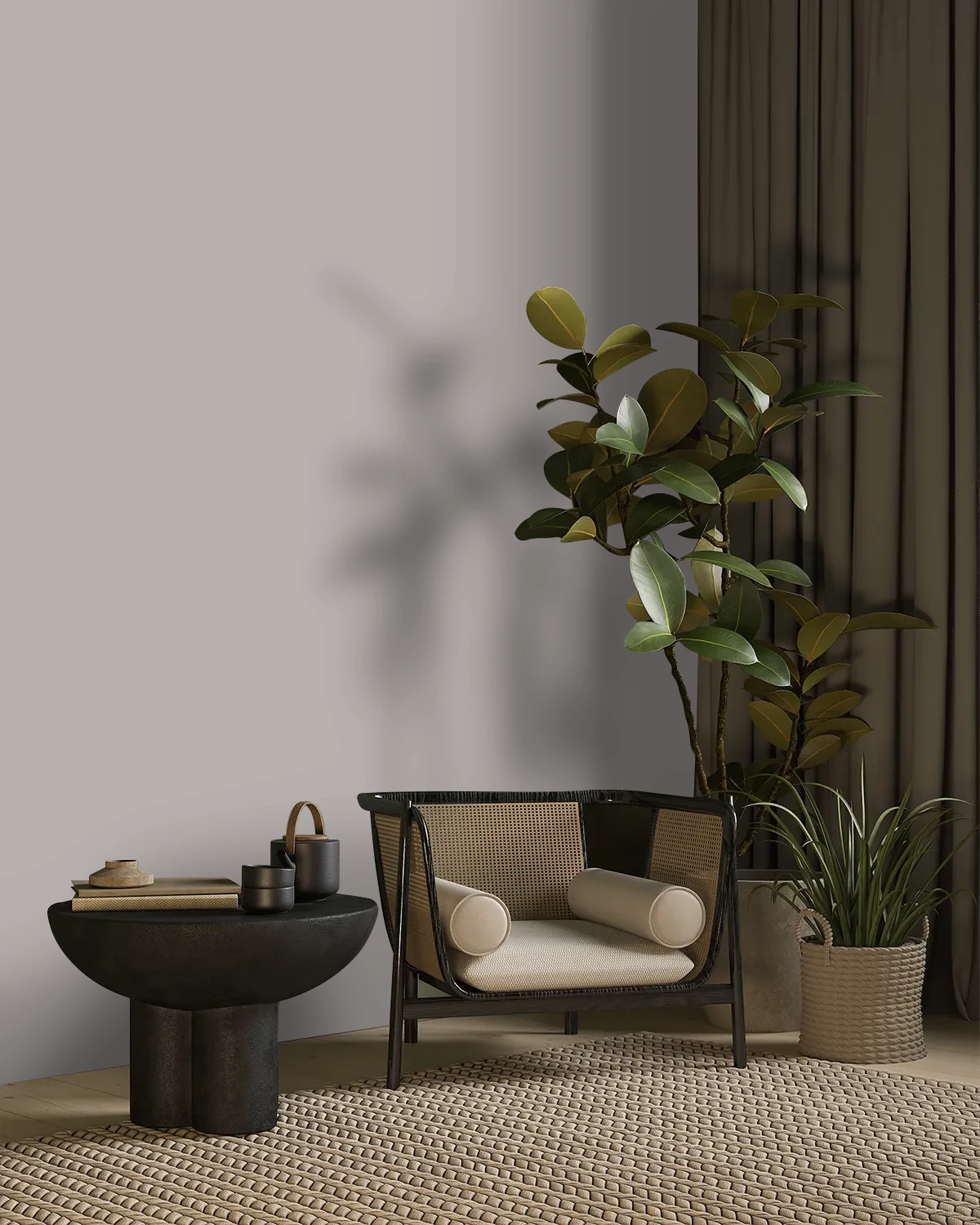 Nippon Paint's RUSSET FLARE color on a beautifully decorated wall.
