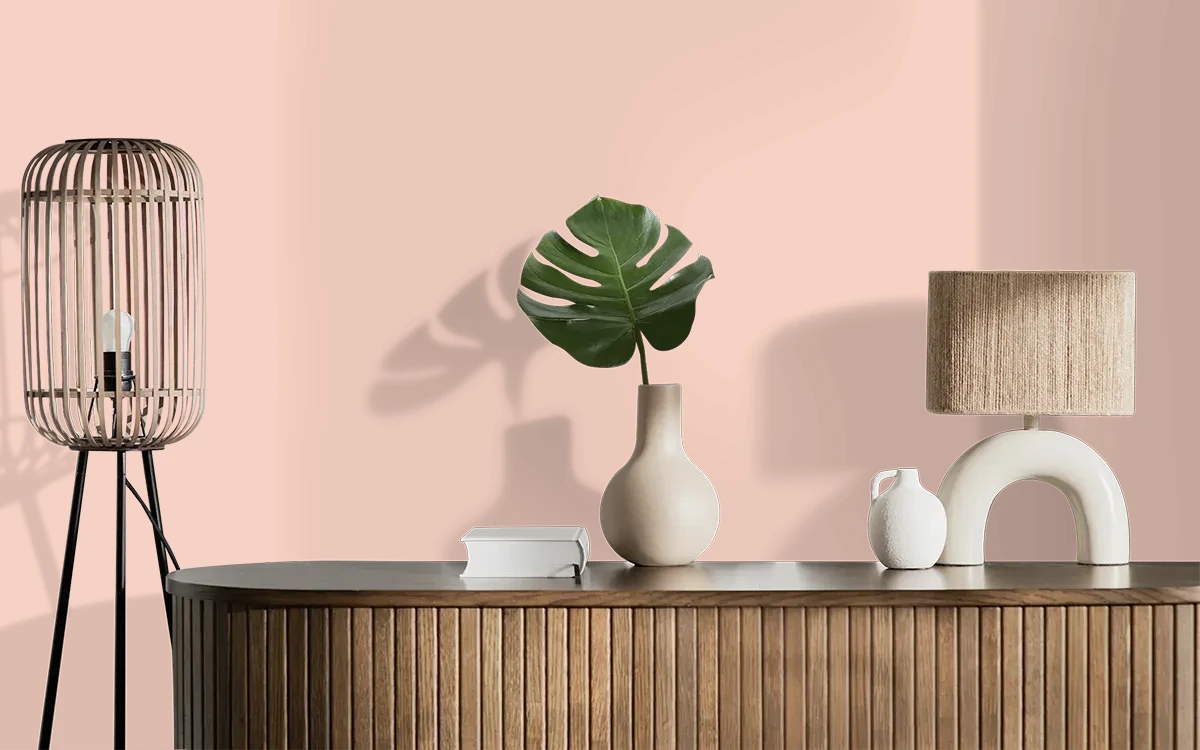 Nippon Paint's RUST REVOLT color on different wall surfaces.