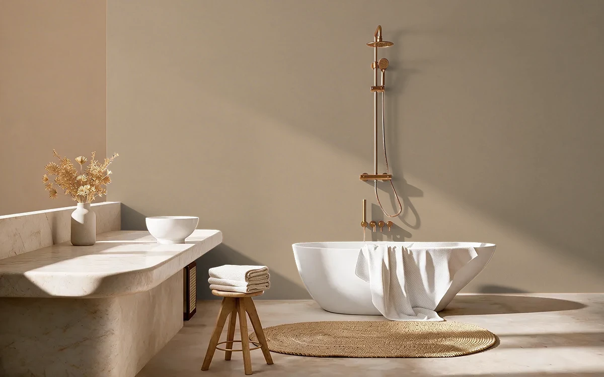 Nippon Paint's SAFARI ADVENTURE color on different wall surfaces.