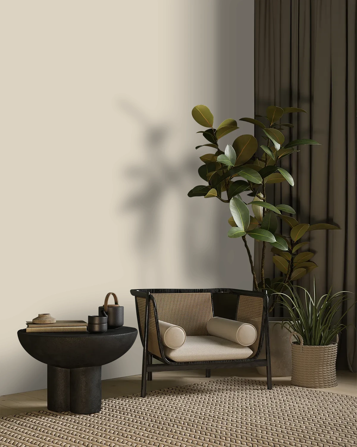 Nippon Paint's SAHARA color on a beautifully decorated wall.