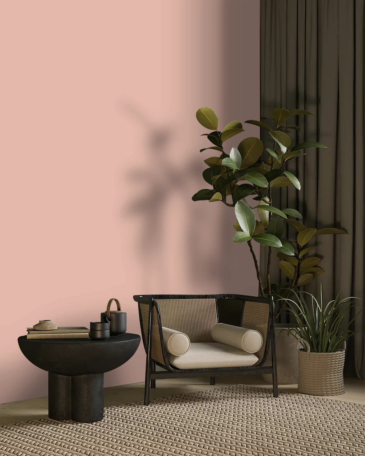 Nippon Paint's SAMPLER STITCH color on a beautifully decorated wall.