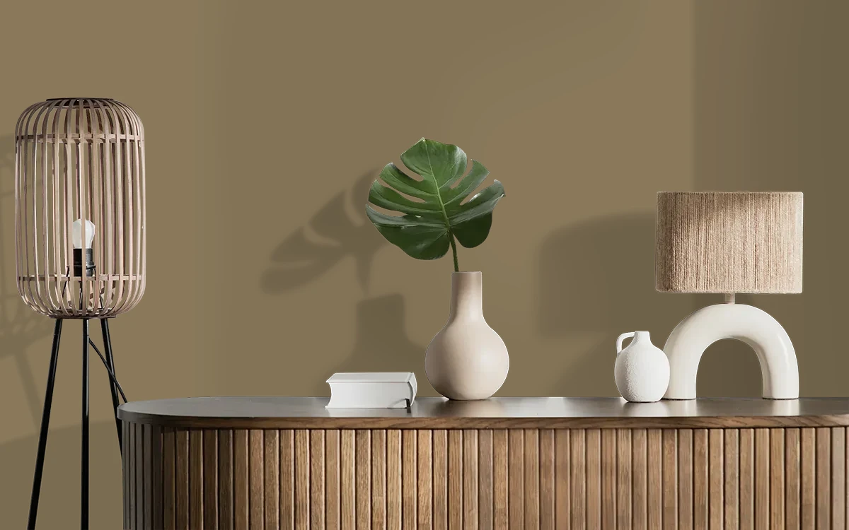 Nippon Paint's SAVANNAH color on different wall surfaces.