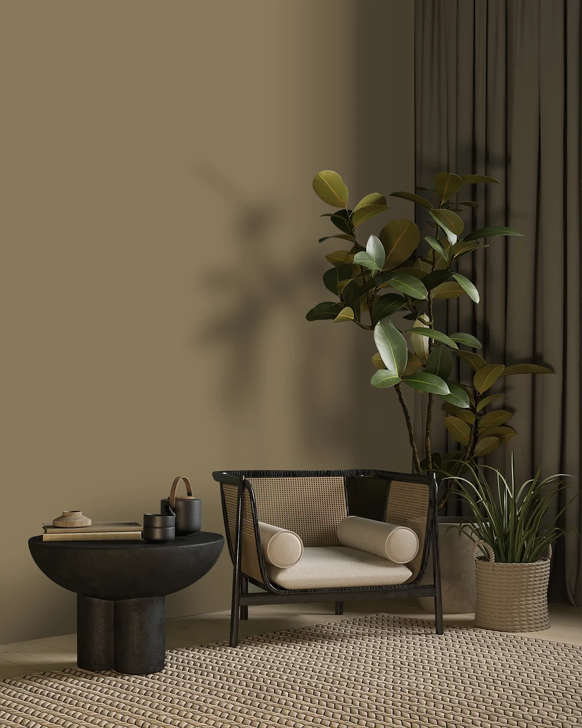 Nippon Paint's SAVANNAH color on a beautifully decorated wall.