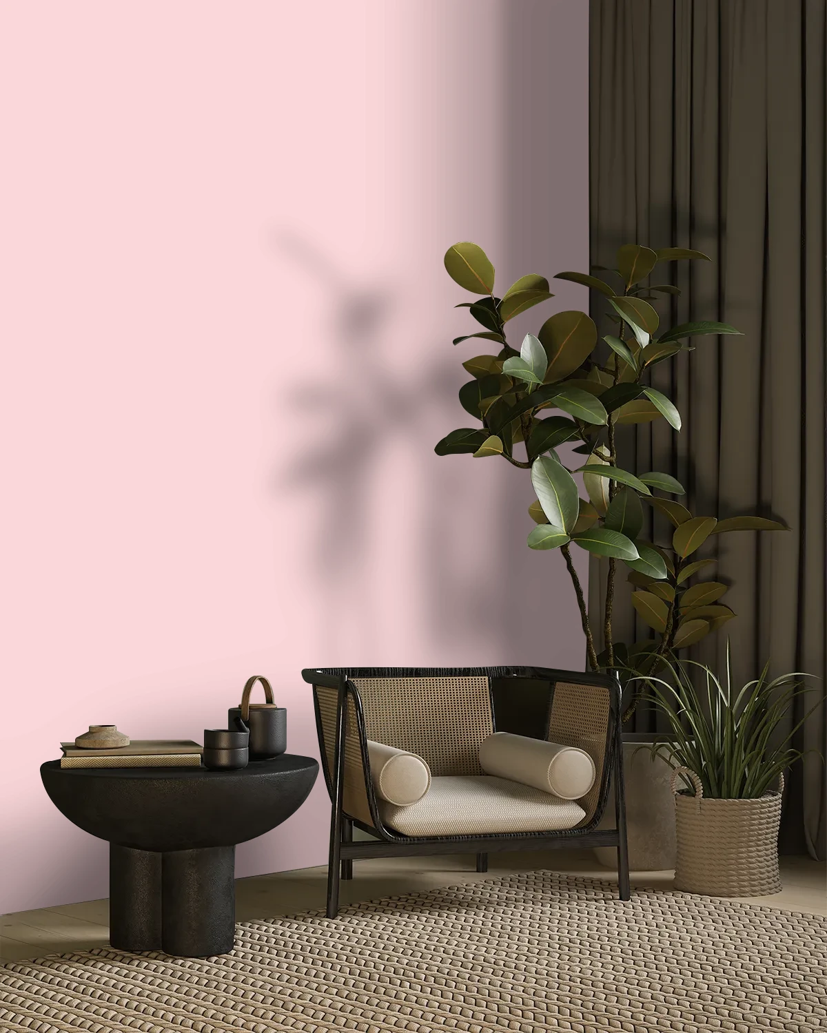 Nippon Paint's SCARLET FLAME color on a beautifully decorated wall.