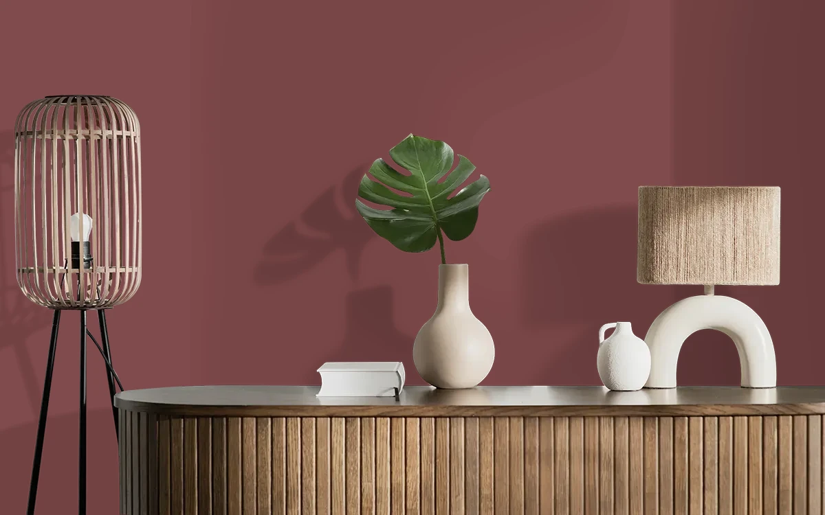 Nippon Paint's SCULPTOR'S PRIDE color on different wall surfaces.