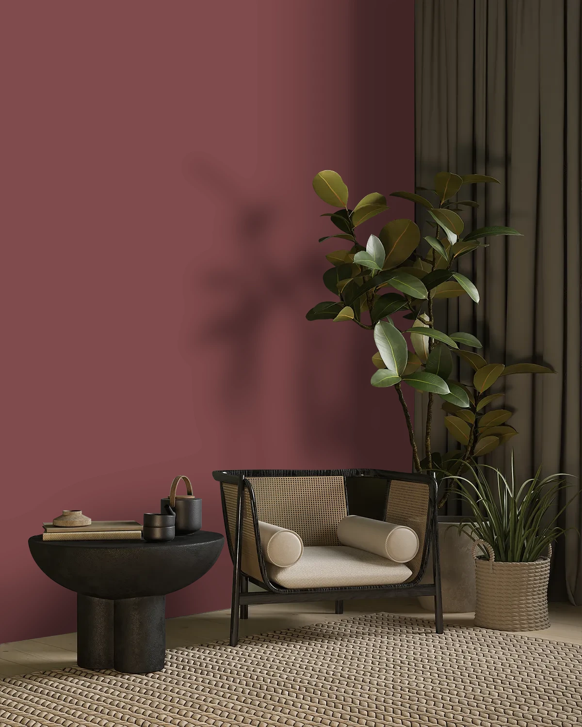Nippon Paint's SCULPTOR'S PRIDE color on a beautifully decorated wall.