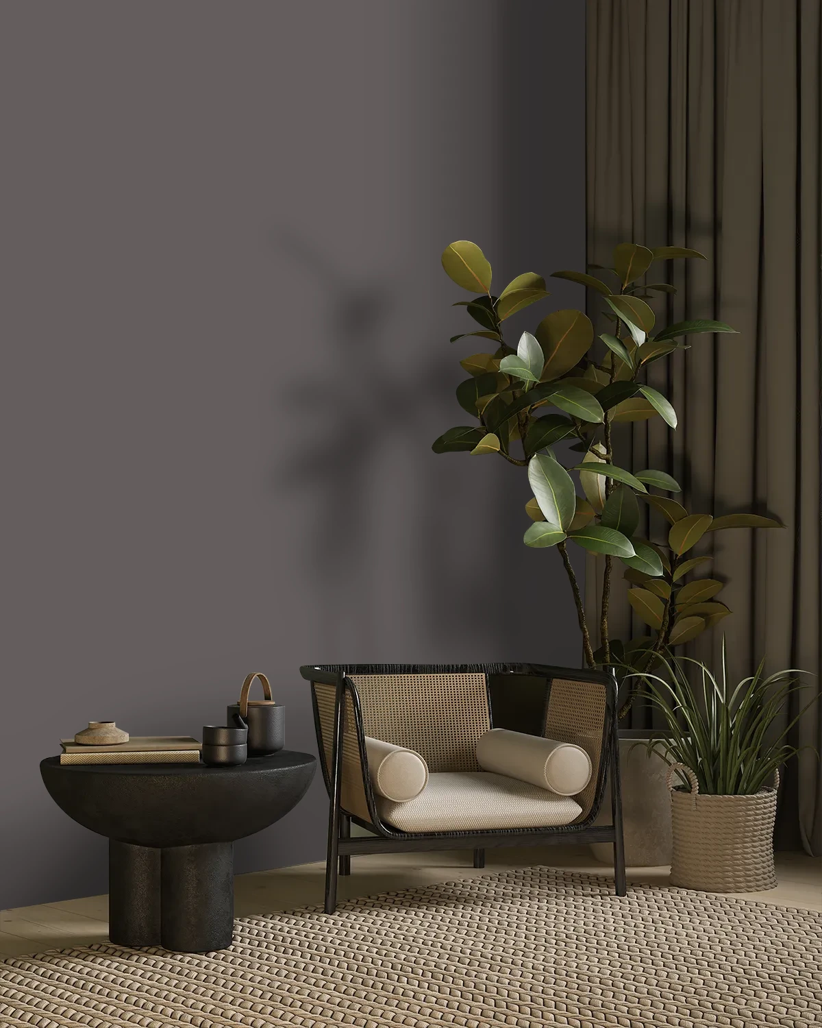 Nippon Paint's SERENDIPITOUS color on a beautifully decorated wall.