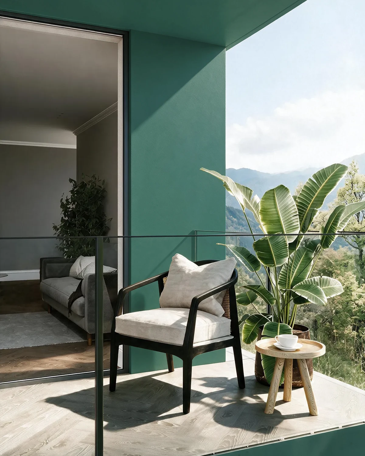 Nippon Paint's SHAMROCK RADIANT color on a beautifully decorated wall.