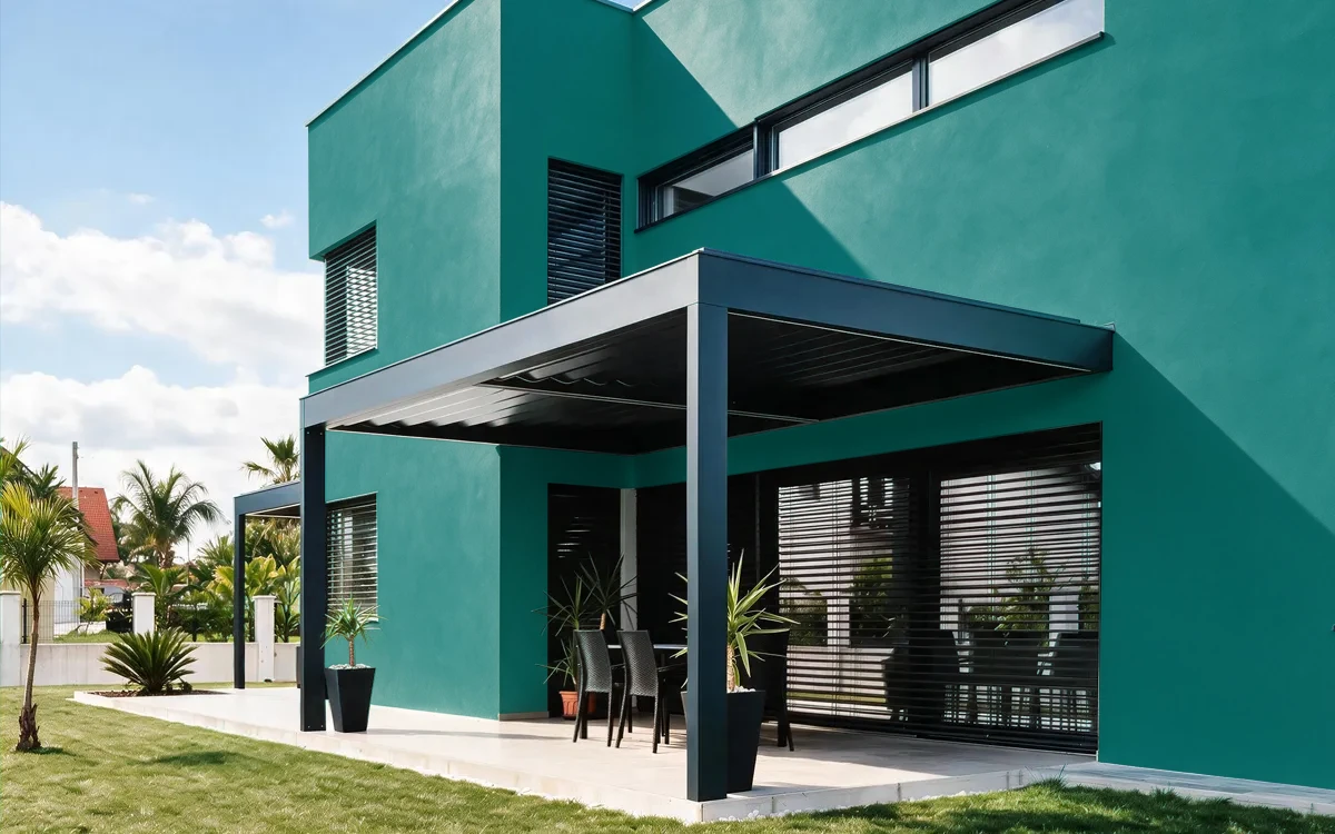Nippon Paint's SHAMROCK SPARK color on different wall surfaces.