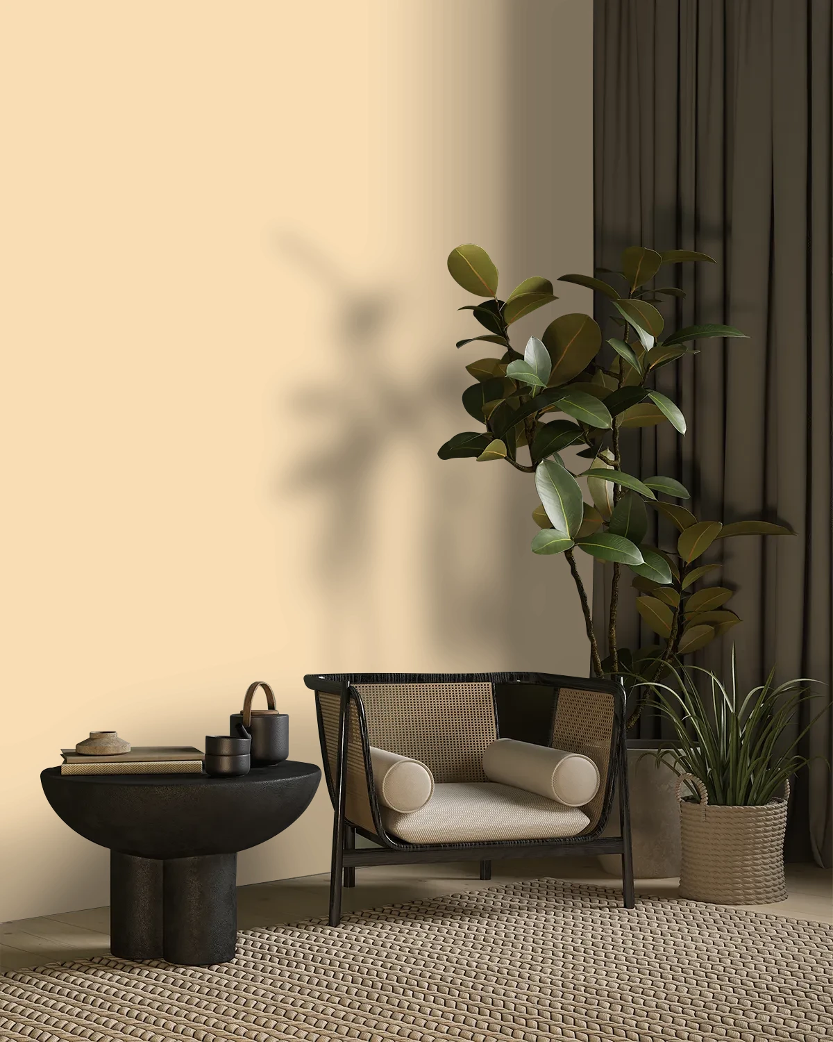Nippon Paint's SHEER CHIFFON color on a beautifully decorated wall.