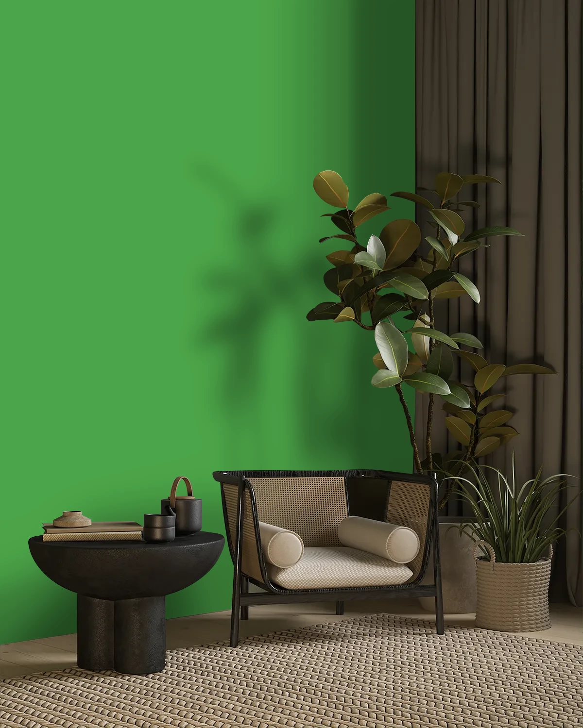 Nippon Paint's SHENANIGAN color on a beautifully decorated wall.