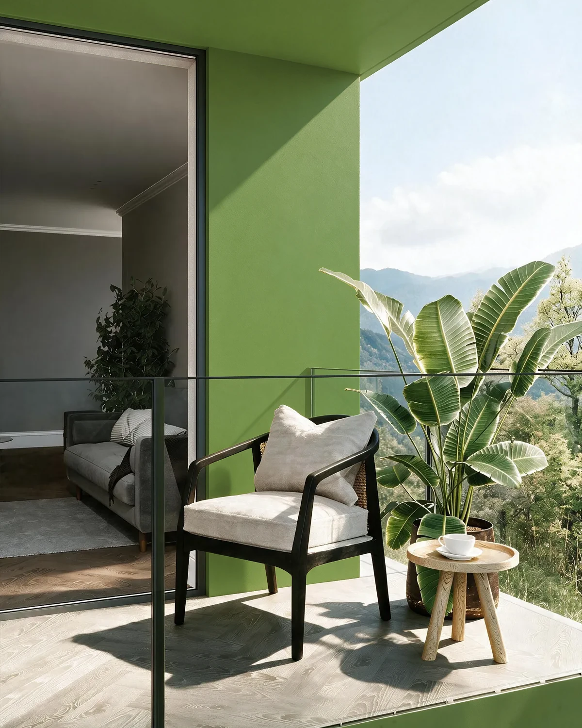 Nippon Paint's SHERWOOD ADVENTURE color on a beautifully decorated wall.