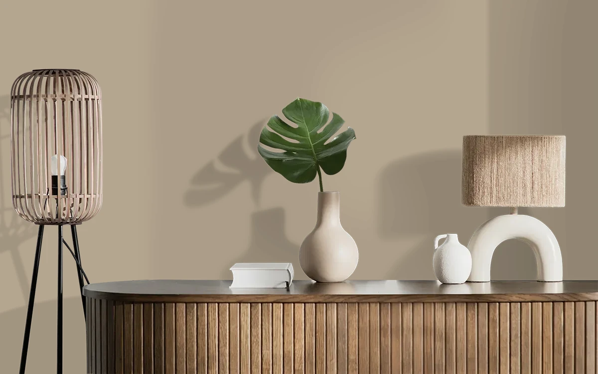 Nippon Paint's SHIPSGATE color on different wall surfaces.