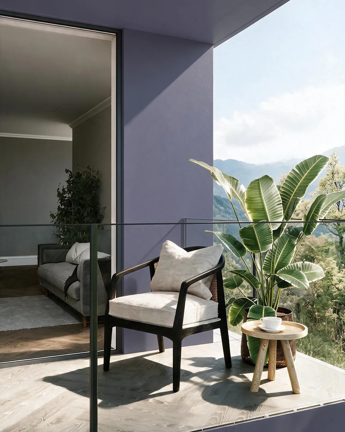 Nippon Paint's SILENT SOLACE color on a beautifully decorated wall.