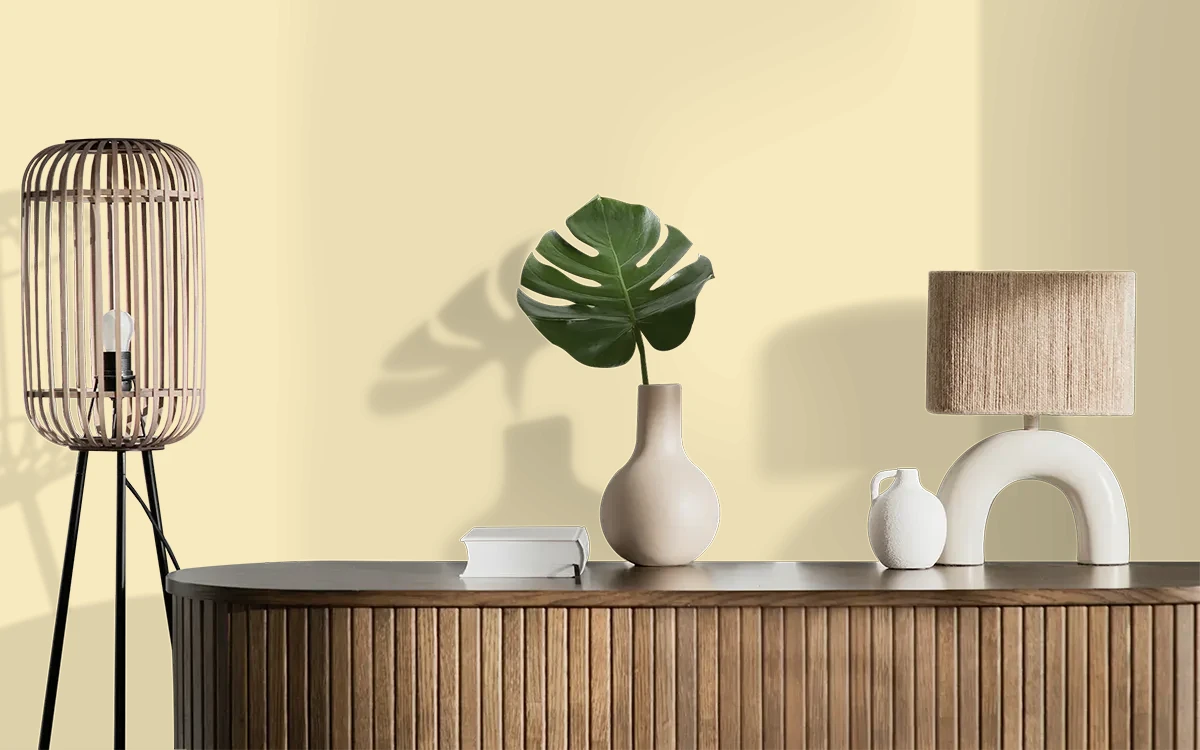 Nippon Paint's SILKY VEIL color on different wall surfaces.