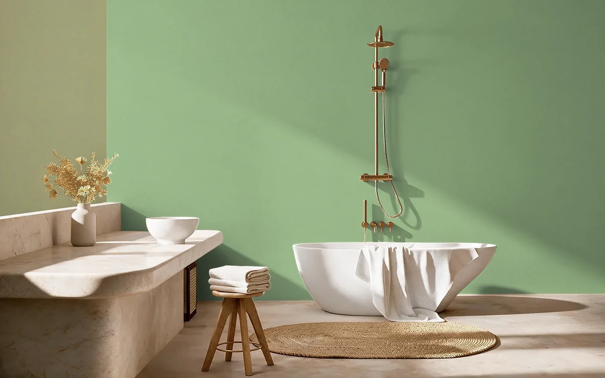 Nippon Paint's SINGLE BLADE color on different wall surfaces.
