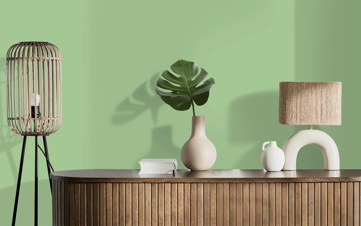 Nippon Paint's SINGLE BLADE color on different wall surfaces.