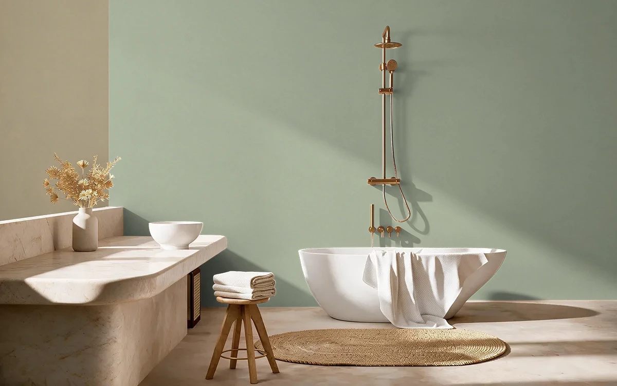 Nippon Paint's SKYLARK color on different wall surfaces.