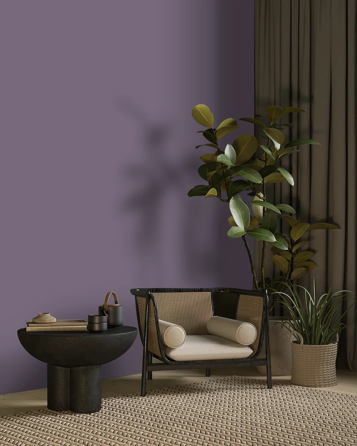 Nippon Paint's SLIGHT NUDGE color on a beautifully decorated wall.