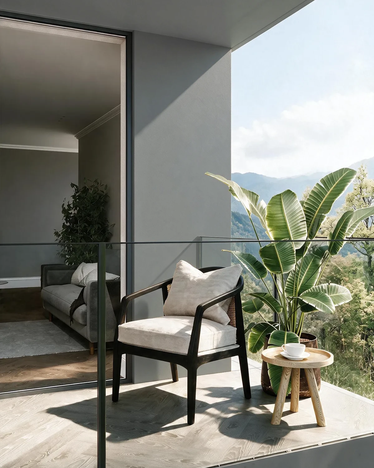 Nippon Paint's SMOKING GRAY color on a beautifully decorated wall.