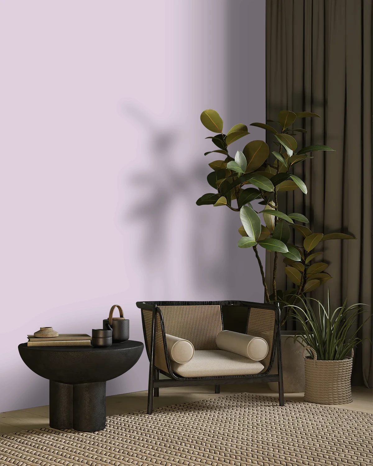 Nippon Paint's SNOWBELL color on a beautifully decorated wall.