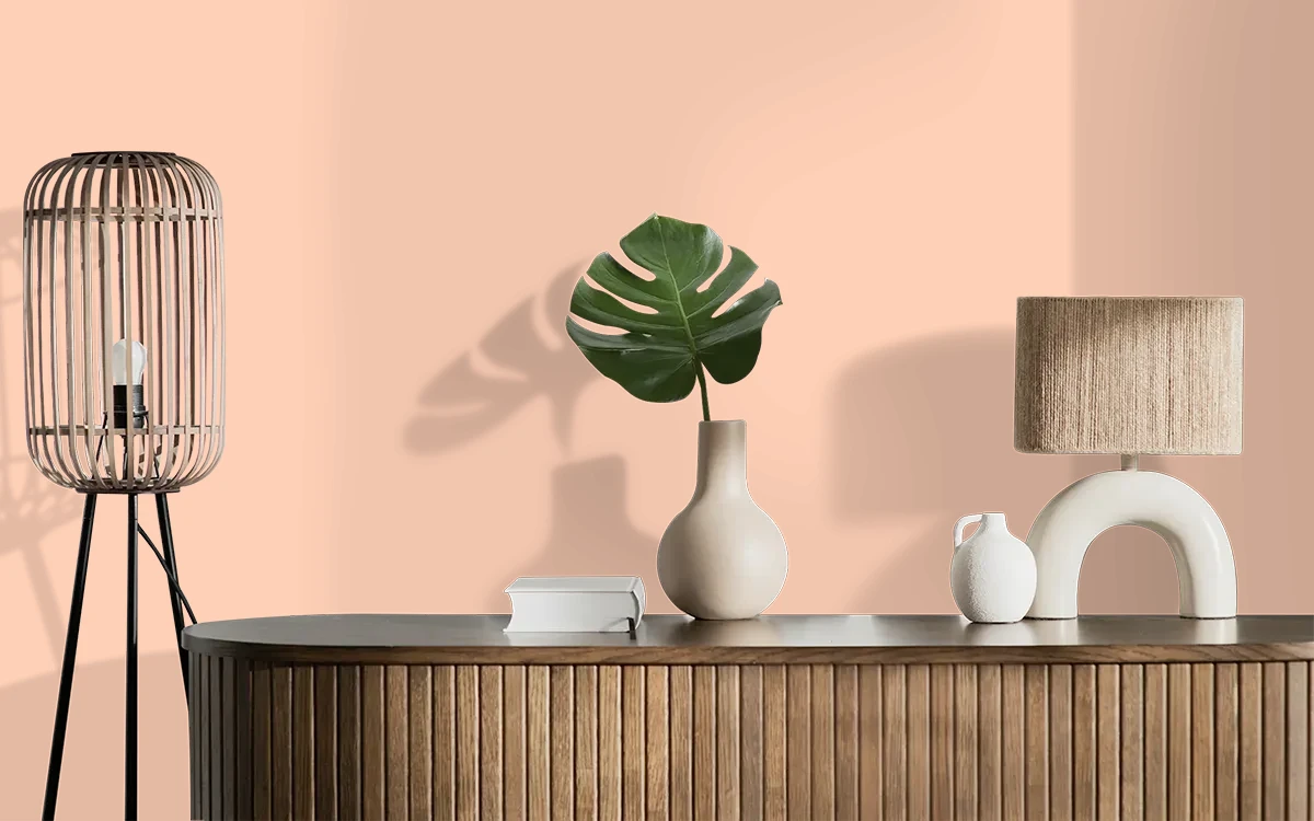 Nippon Paint's SOFT CUSHION color on different wall surfaces.