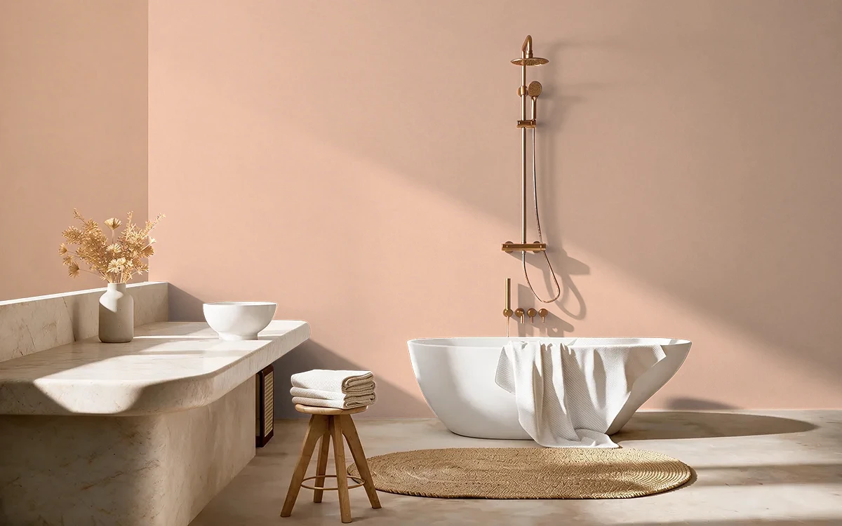 Nippon Paint's SOFT CUSHION color on different wall surfaces.