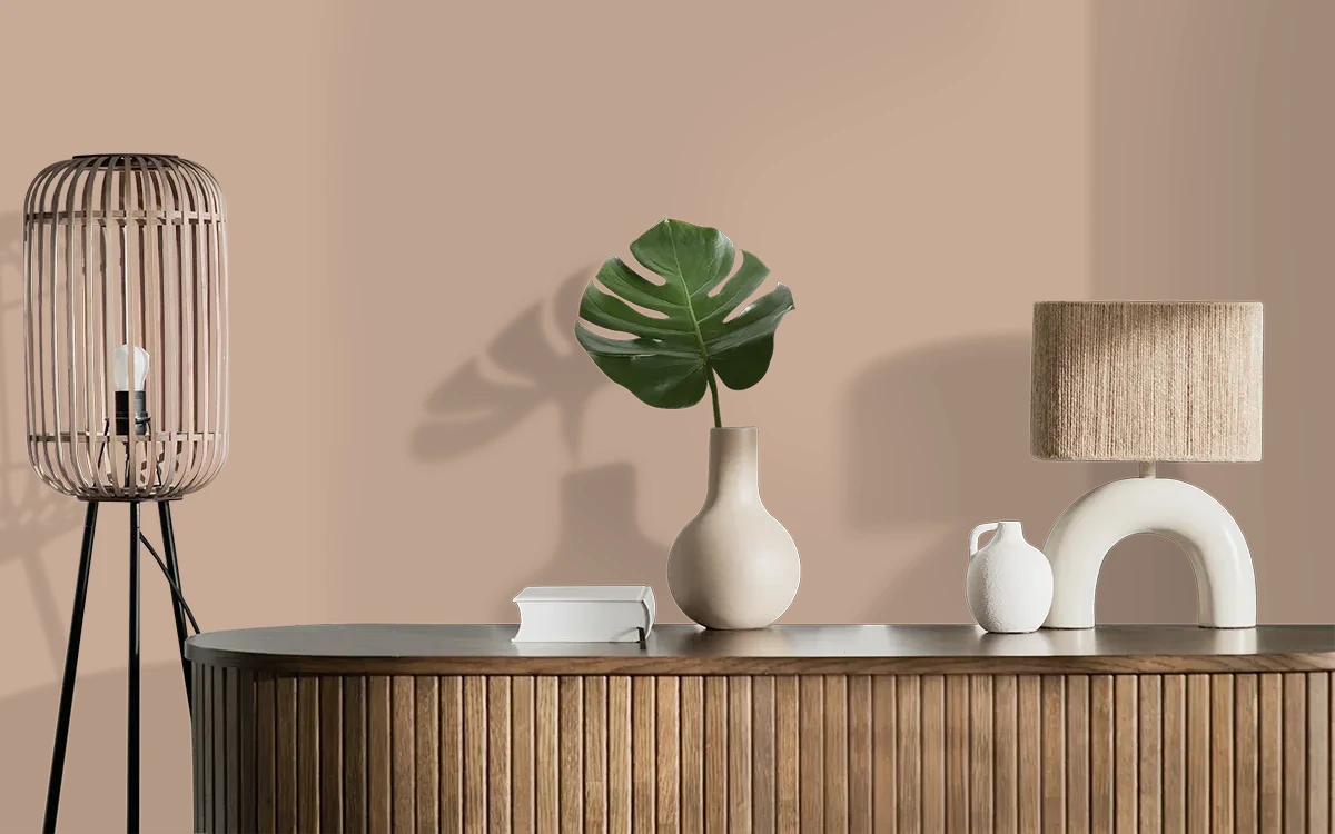 Nippon Paint's SOFT FUR color on different wall surfaces.