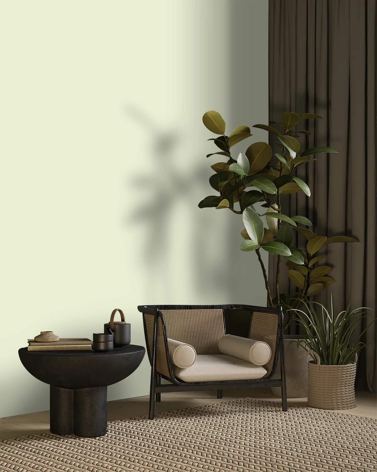 Nippon Paint's SOLILOQUY color on a beautifully decorated wall.