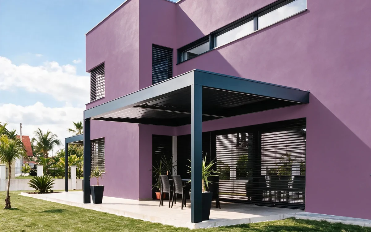 Nippon Paint's SPANISH DANCE color on different wall surfaces.