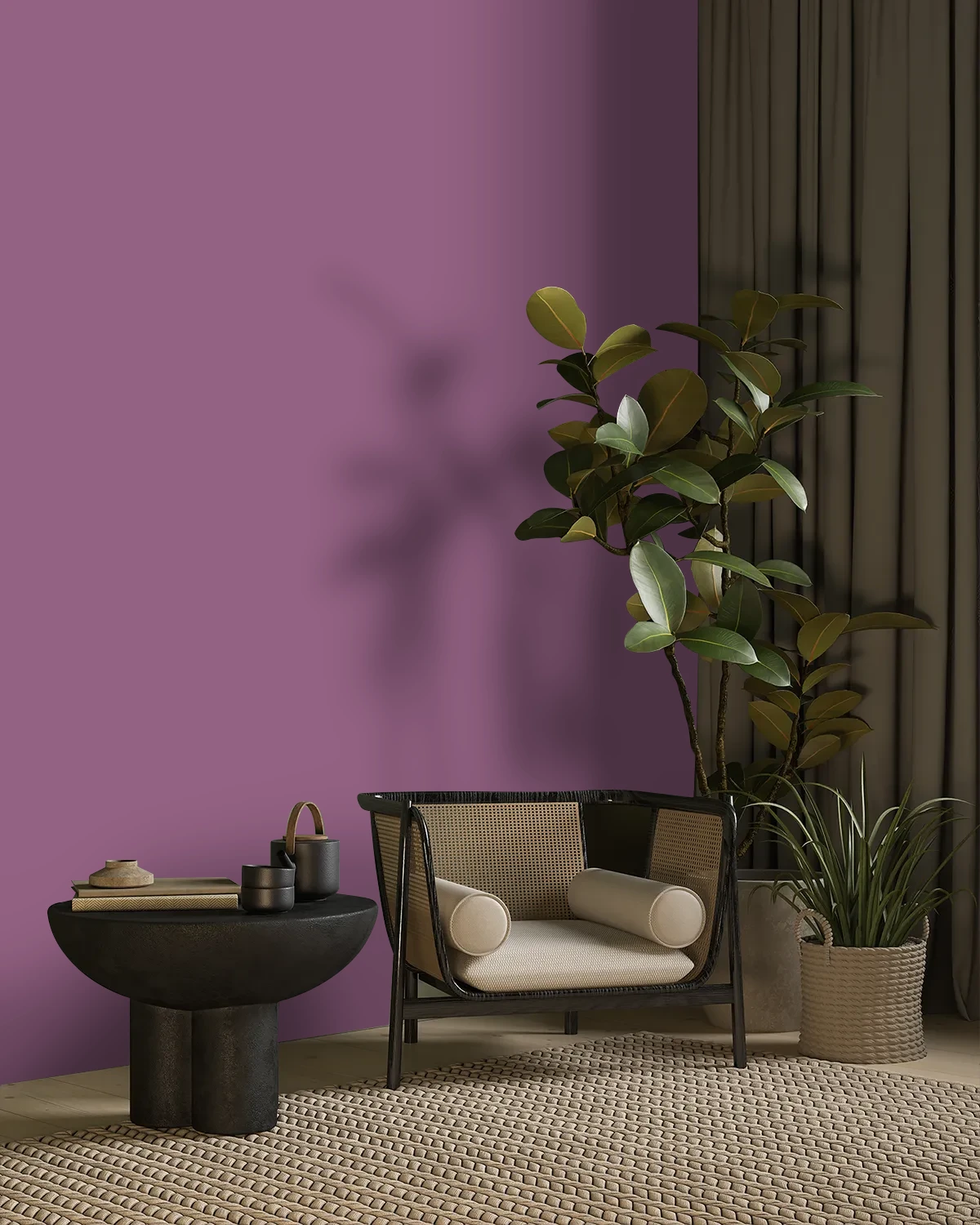 Nippon Paint's SPANISH DANCE color on a beautifully decorated wall.
