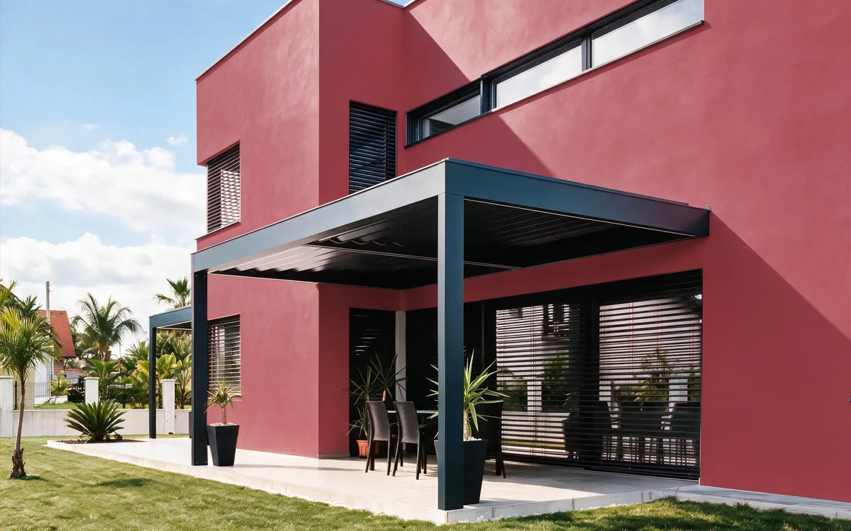 Nippon Paint's SPECTRUM RED color on different wall surfaces.