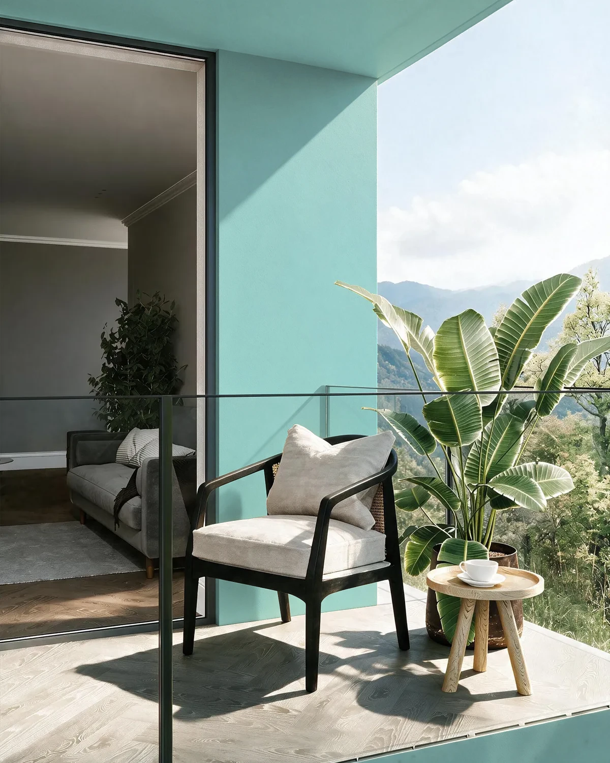 Nippon Paint's SPLASHING GOOD TIME color on a beautifully decorated wall.