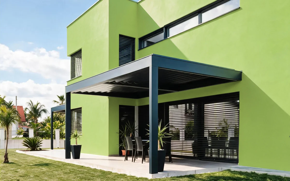 Nippon Paint's SPRING VIGOR color on different wall surfaces.