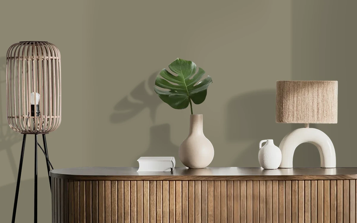 Nippon Paint's SQUARE PEGS color on different wall surfaces.