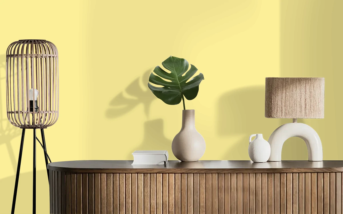 Nippon Paint's STAR BRIGHT color on different wall surfaces.