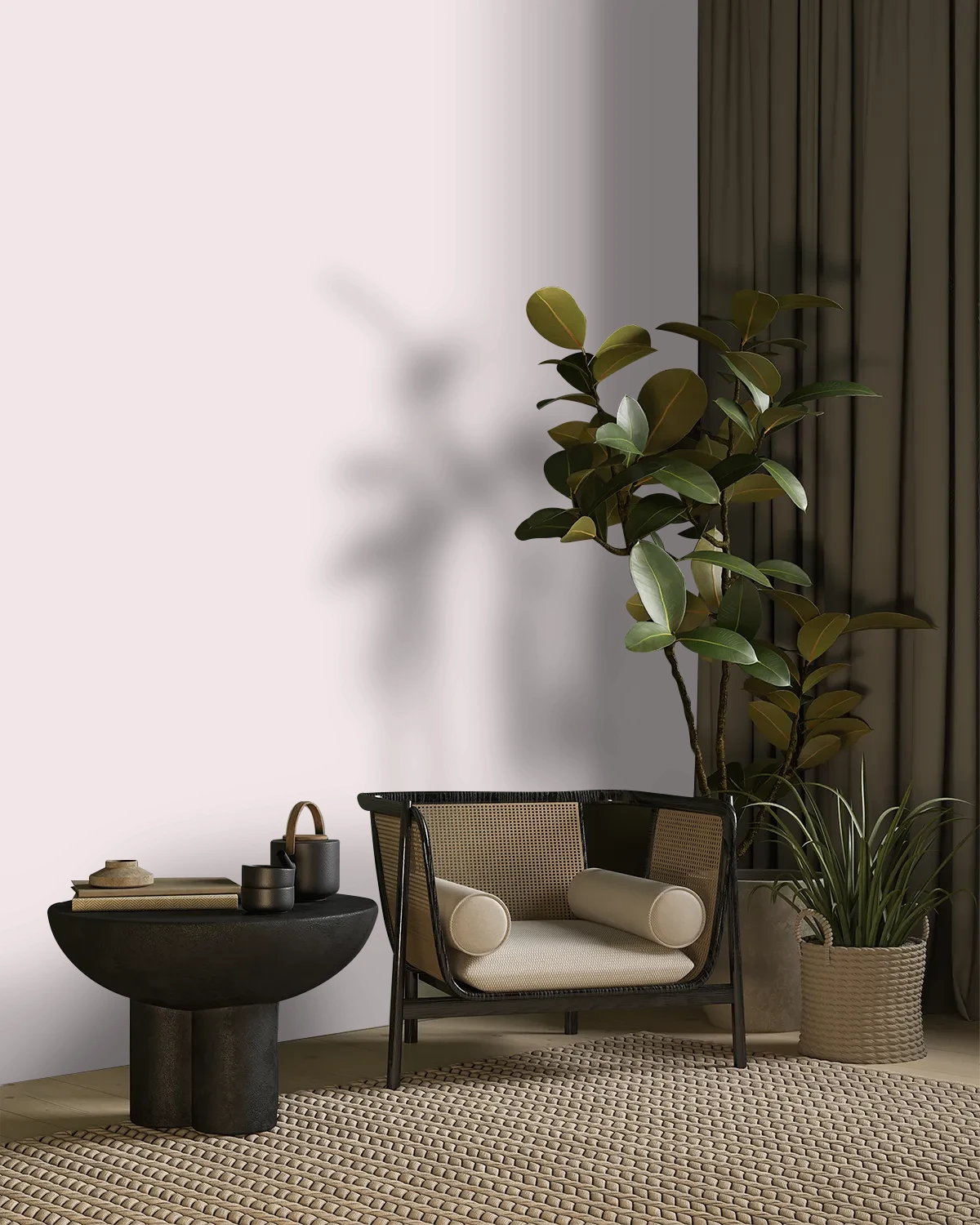 Nippon Paint's SUGAR COATED color on a beautifully decorated wall.
