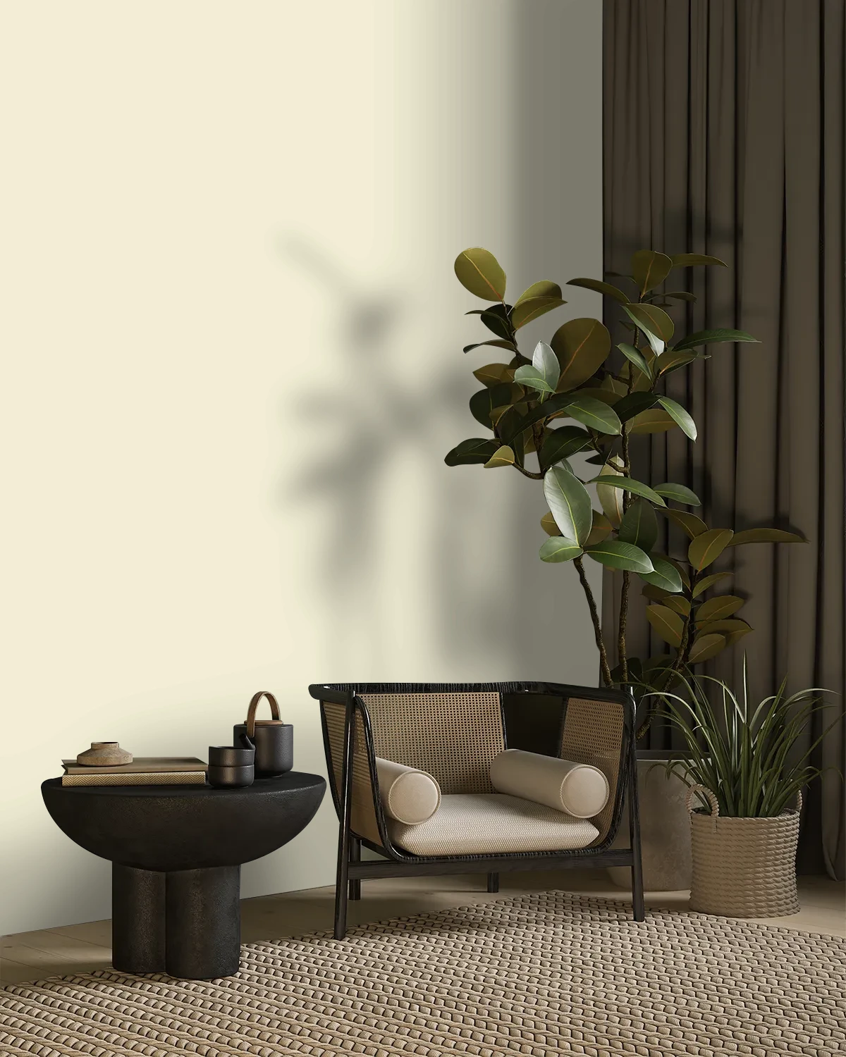 Nippon Paint's SUN GLINT color on a beautifully decorated wall.
