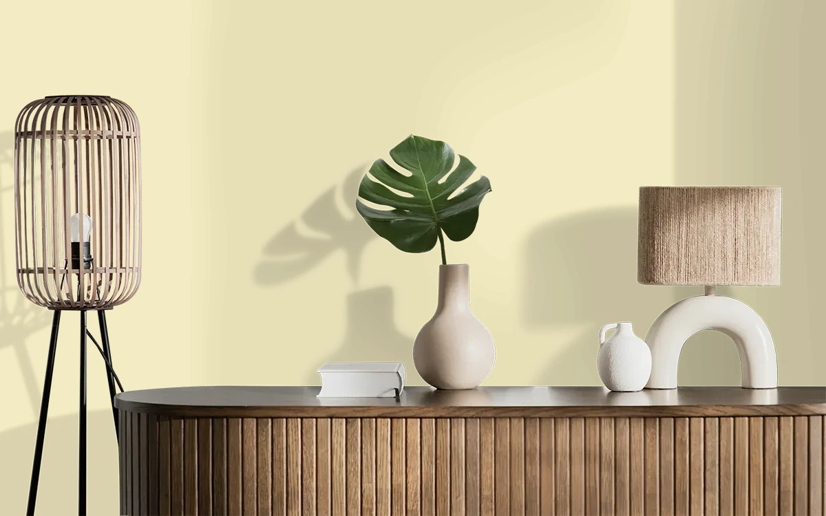 Nippon Paint's SUN SCREEN color on different wall surfaces.