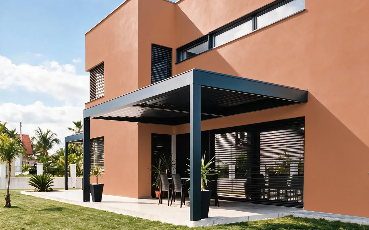 Nippon Paint's SUNBAKED color on different wall surfaces.