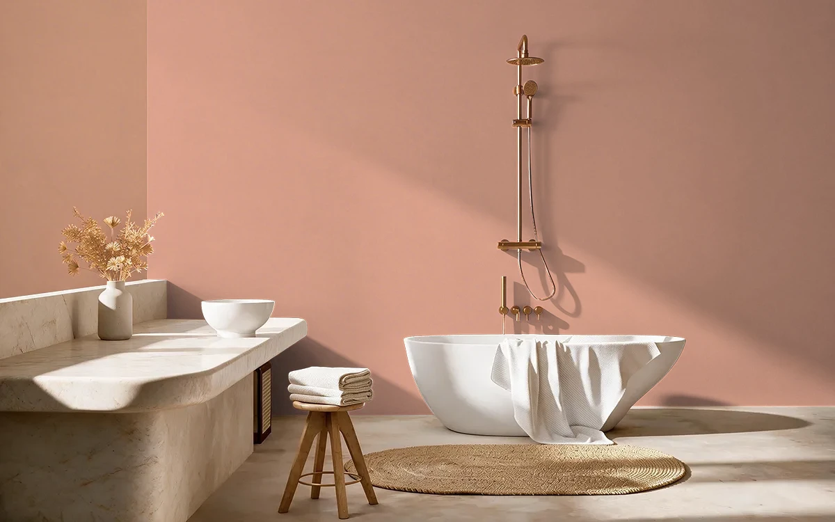 Nippon Paint's SUNBURST GLOW color on different wall surfaces.