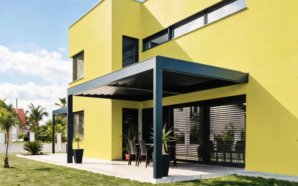 Nippon Paint's SUNDRESS color on different wall surfaces.