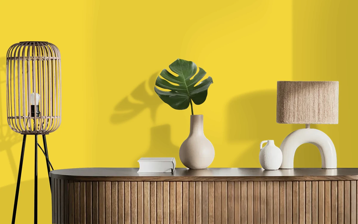 Nippon Paint's SUNRAY color on different wall surfaces.